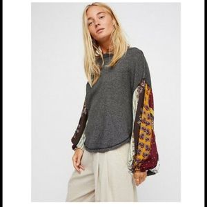 We The Free People Blossom Balloon-sleeve Top